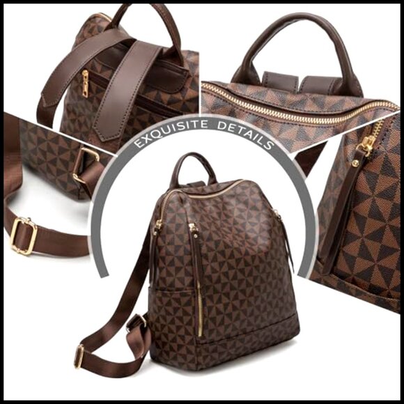 Large Leather Anti-Theft Travel Backpack Purse with Convertible Shoulder Straps main image 6